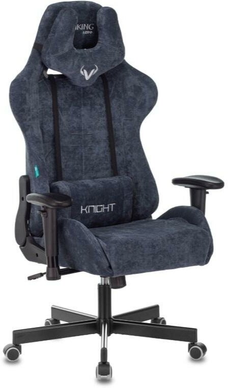 Кресло игровое Zombie VIKING KNIGHT Fabric синий Light-27 с подголов. крестовина металл VIKING KNIGHT LT27 - фотография № 1