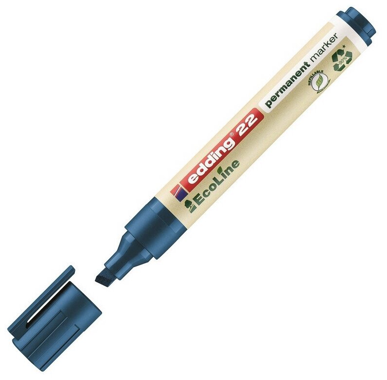 Маркер перманентный Edding Eco E-22/3 синий (толщина линии 1-5 мм) 1153884