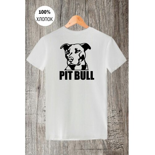 Футболка Zerosell Собака pit bull, размер 3XS, белый