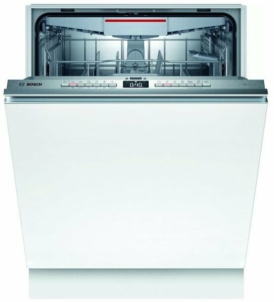 Посудомоечная машина встраиваемая BOSCH SMV4HVX31E, 60 см, белый