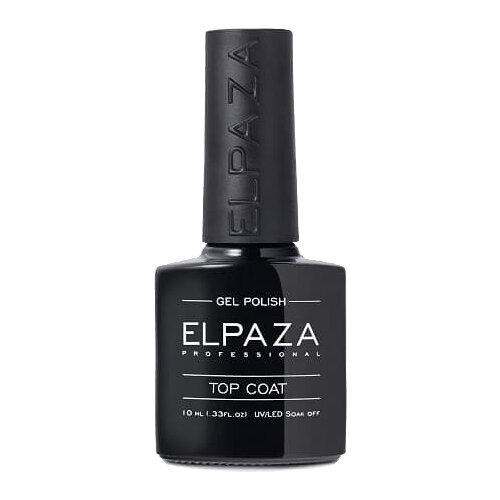 ELPAZA Верхнее покрытие Top Coat, прозрачный, 10 мл sofiprofi верхнее покрытие top coat velvet cashmere прозрачный 10 мл