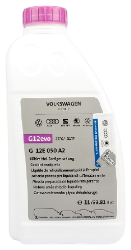 VAG антифриз 1Л, готовая смесь ОЖ применяется до -35 G12E050A2