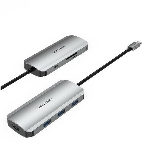 Многофункциональный адаптер Vention 7-in-1 USB-C Docking Station (TOJHB)