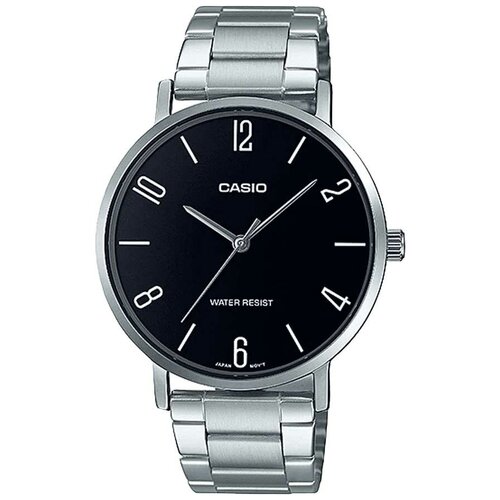 Наручные часы CASIO Collection, серебряный, черный наручные часы casio standard mtp vt01g 1b2 серебряный золотой