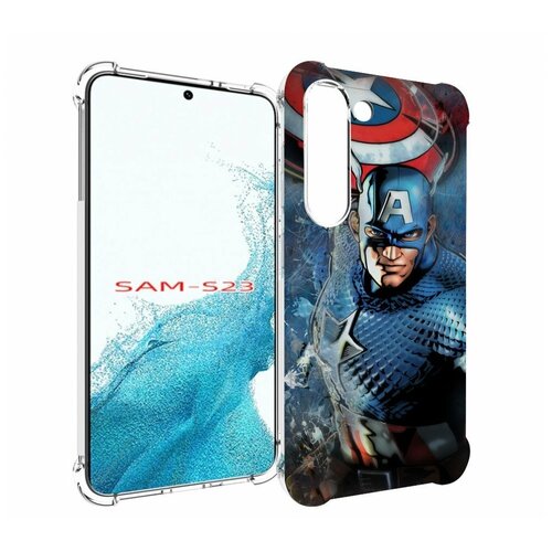 Чехол MyPads Комикс-капитан-Америка для Samsung Galaxy S23 задняя-панель-накладка-бампер