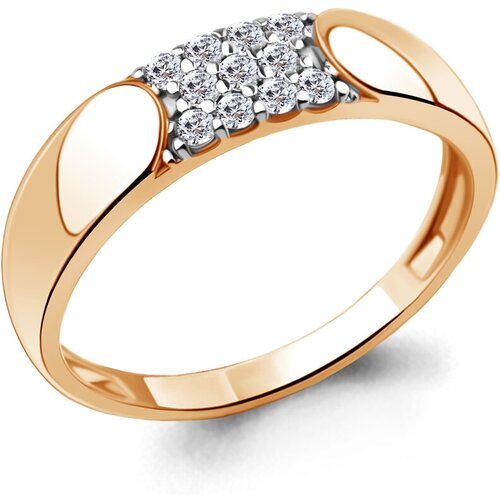 фото Золотое кольцо aquamarine 964020к с бриллиантом diamant-online