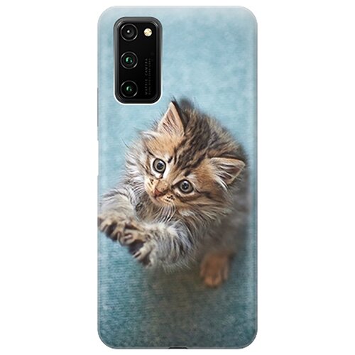 фото Re:pa чехол - накладка artcolor для honor view 30 pro с принтом "котёнок на голубом"