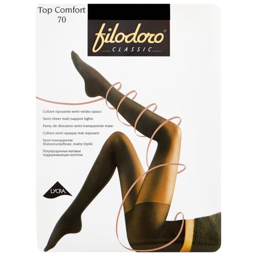 фото Колготки Filodoro Classic Top Comfort 70 den, размер 4-L, nero