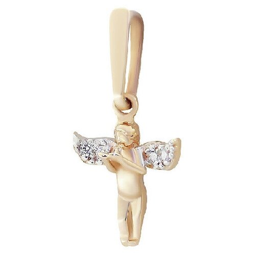 Подвеска РОСТЗОЛОТО, золото, 585 проба, циркон