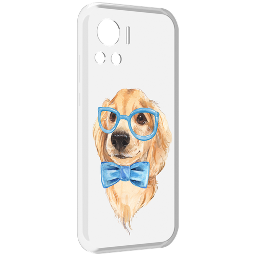Чехол MyPads Собака интеллигент для Motorola Edge 30 Ultra задняя-панель-накладка-бампер