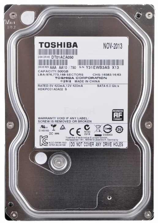 Toshiba 3.5" 500Гб Винчестер