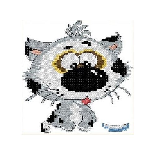 фото Набор котенок канва с рисунком 9,5х12 каролинка кткн 001 (р)