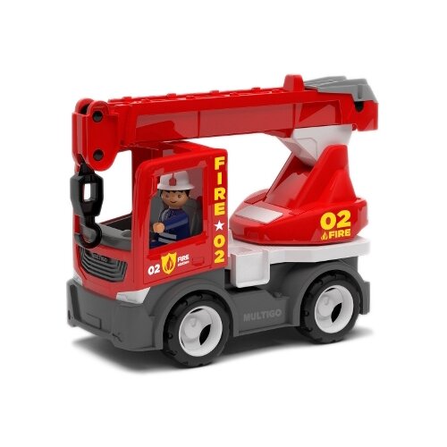 Пожарный автомобиль Efko Multigo Fire (27280), 13.5 см, красный автоцистерна efko multigo fire 27282 красный