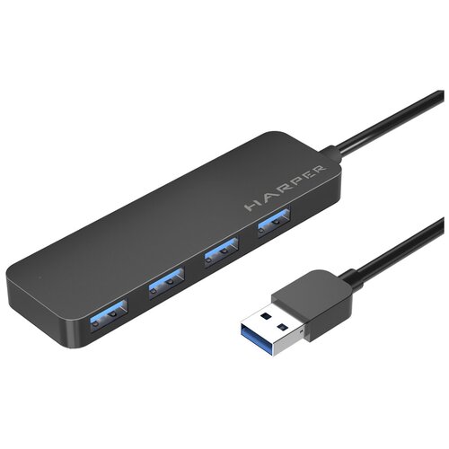 USB Концентратор HARPER HUB-04M черный 161200₽