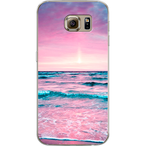 Силиконовый чехол на Samsung Galaxy S6 / Самсунг Галакси С 6 Розовое море пластиковый чехол мрамор розовое золото на samsung galaxy s6 самсунг галакси с 6