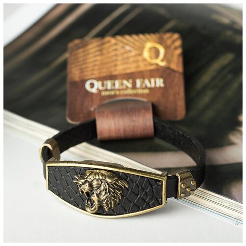Браслет Queen Fair, размер 22 см браслет унисекс атлант тигр цвет чёрный с чернёным золотом 22 см