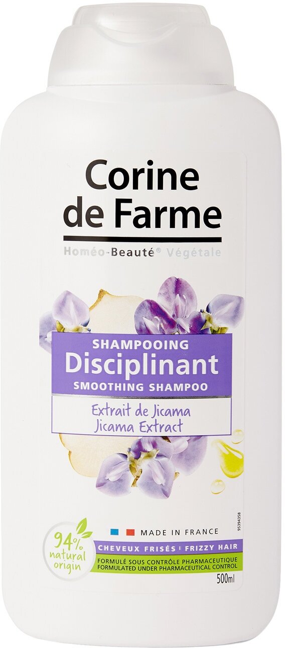 CORINE DE FARME Шампунь для волос с экстрактом хикамы разглаживающий, 500 мл