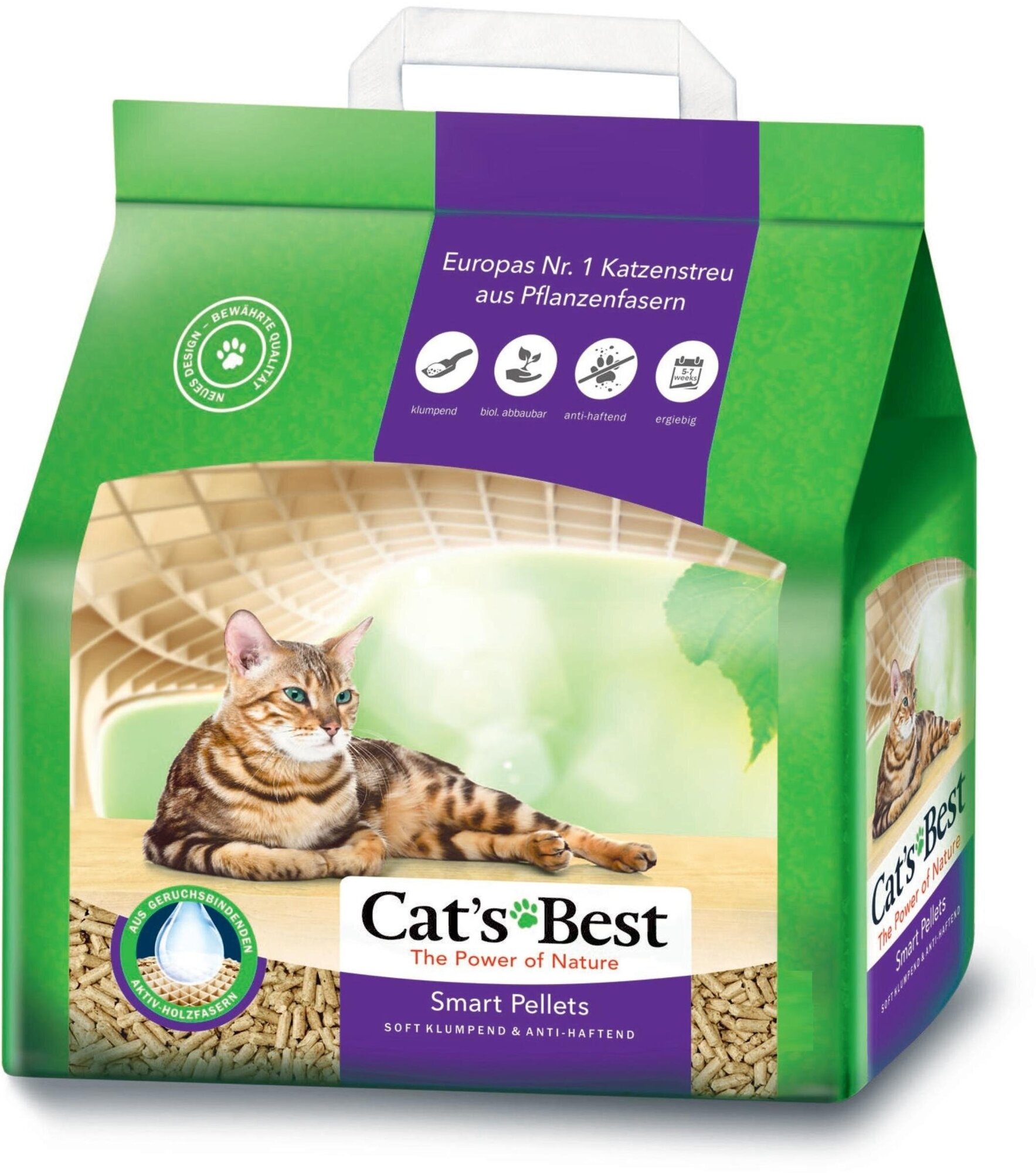 Cats Best Smart Pellets, древесный, комкующийся 2,5кг