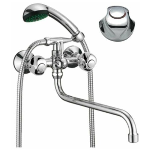 Смеситель для ванны и душа D-lin D140817 с длинным изливом 300 мм, хром