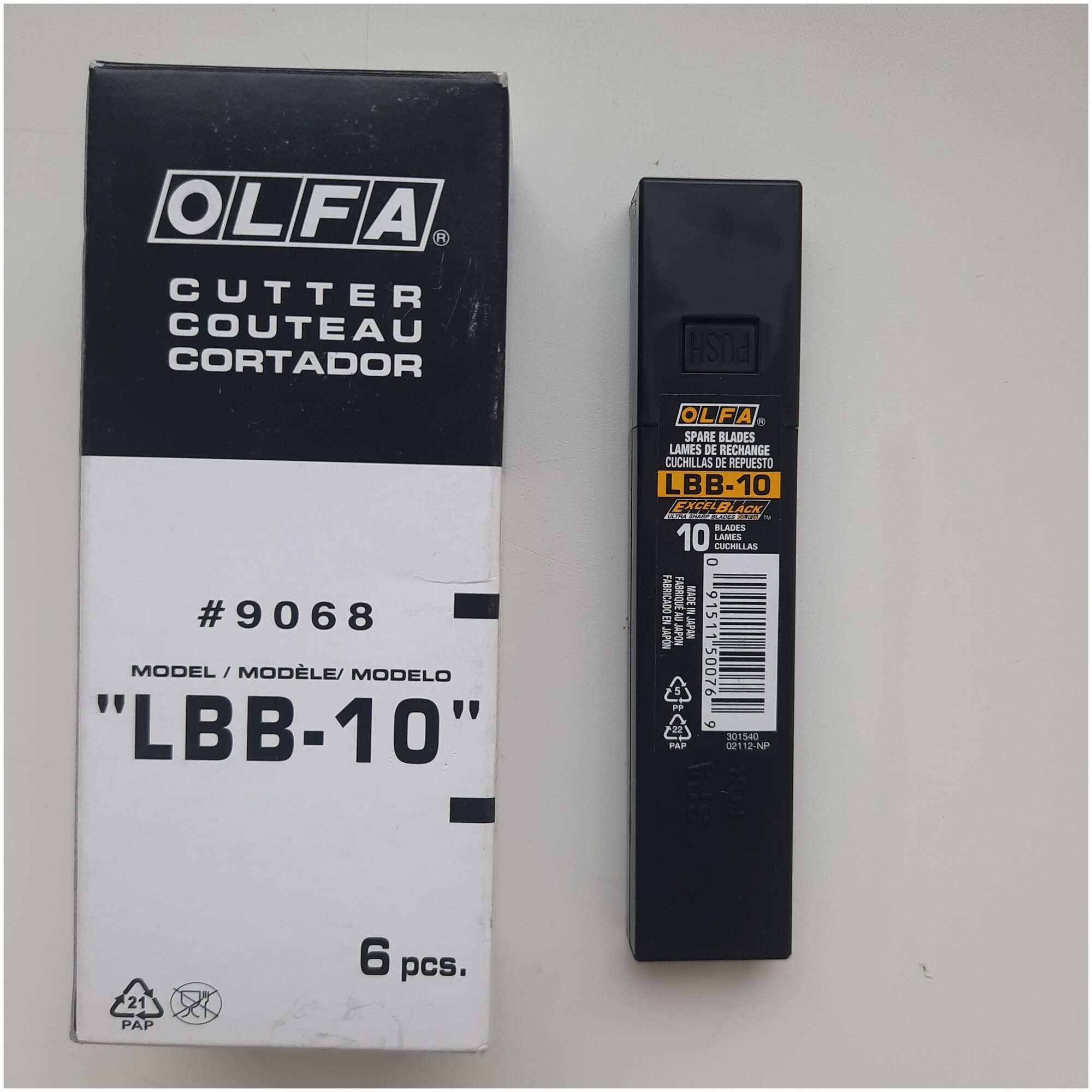 OLFA EXCEL BLACK 18 мм 10 шт., в боксе, Сегментированные лезвия (OL-LBB-10) - фотография № 4