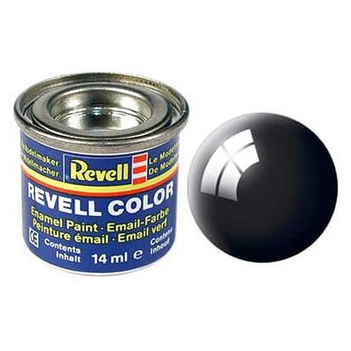 Эмалевая краска Revell черная, глянцевая (32107)
