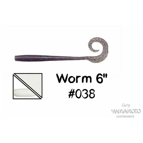 higashi приманка gary yamamoto worm 4 038 Приманка GARY YAMAMOTO Worm 6 #038, # 0000680650