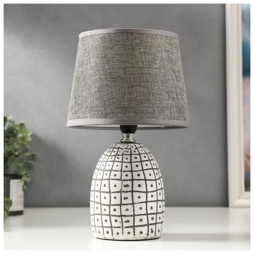 фото Лампа настольная 16235/1 e14 40вт бело-серый 20х20х30 см risalux 5268024 .