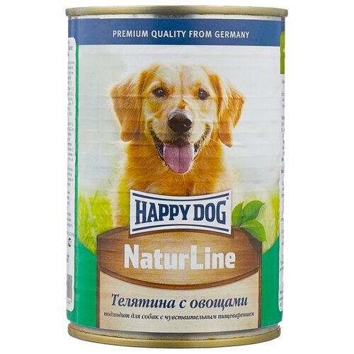 фото Влажный корм для собак happy dog naturline телятина с овощами 400г