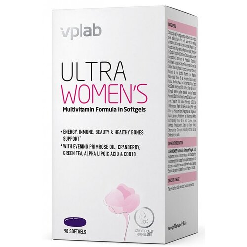 Витамины для женщин VPLab Ultra Women’s Multivitamin Formula (90 мягких капсул)