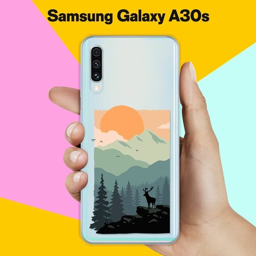 Силиконовый чехол Горы и лес на Samsung Galaxy A30s