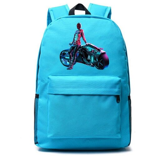 фото Рюкзак киберпанк (cyberpunk 2077) голубой №5 noname