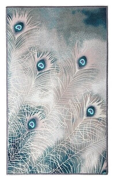 фото Коврик универсальный LUCKY, 50х80см, изумрудный/бежевый