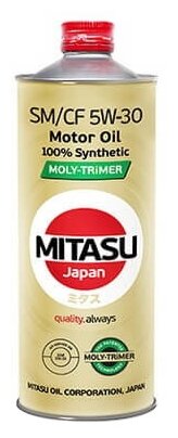 Масло моторное MITASU MOLY-TRIMER 5W30 SM 100% Synthetic 1л.