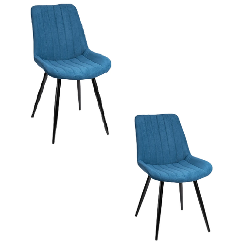 Комплект стульев Инта-М, велюр, синий, 2 штуки