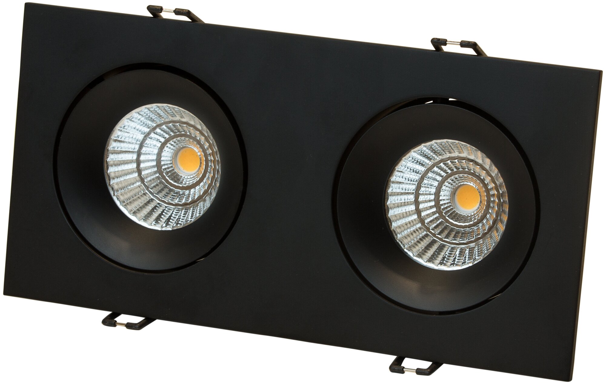 Встраиваемый потолочный, двойной, поворотный светодиодный светильник Ledron LD0032-20W-B