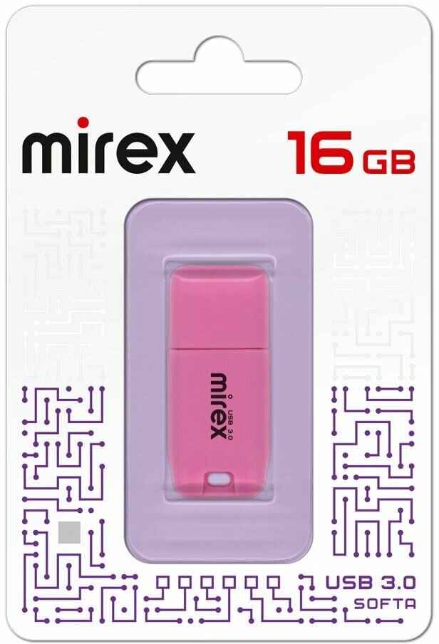 Флешка USB 3.0 Flash Drive MIREX SOFTA PINK 16GB