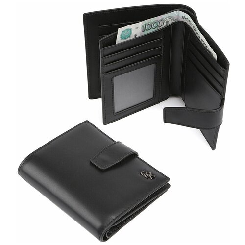 фото Кошелек fabretti, натуральная кожа, черный