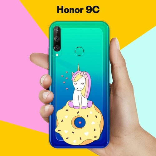 Силиконовый чехол Единорог на пончике на Honor 9C силиконовый чехол единорог на пончике на honor 7s