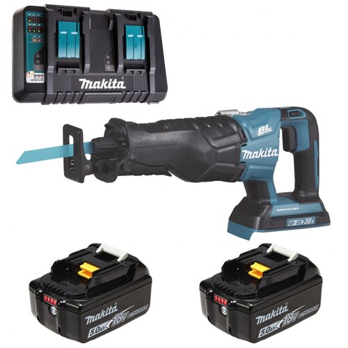 Пила сабельная аккумуляторная 255мм 36В Li-Ion 2x5Ач зу Makita DJR360PT2 5704000₽