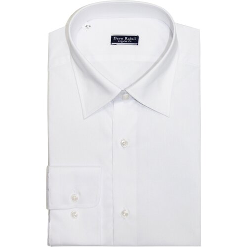 фото Мужская рубашка dave raball 007318 rf, размер 41 176-182, структура белая ажурная полоса, запонка