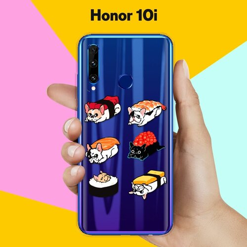 Силиконовый чехол Суши-собачки на Honor 10i силиконовый чехол суши собачки на honor 9x