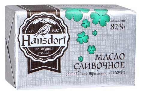 HANSDORF Масло сливочное 82%, 400 г