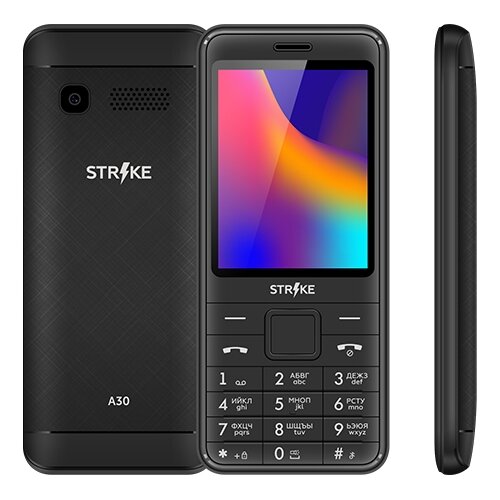 Мобильный телефон Strike A30 Blue. Sc6531e, 1, 208MHZ, ThreadX, 32 Mb, 32 Mb, 2G GSM 850/900/1800/19