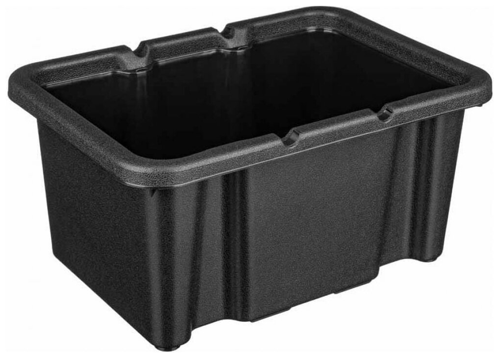 Ящик (лоток) универсальный, пластик, 330х230х160мм, черный - фотография № 1