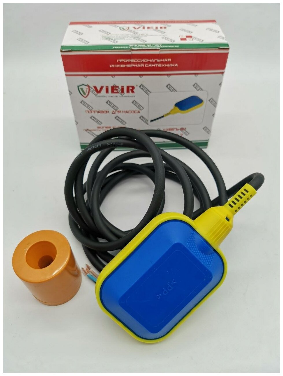 Поплавковый выключатель для насоса/ включатель контроля уровня воды кабель 3м "ViEiR" - фотография № 3