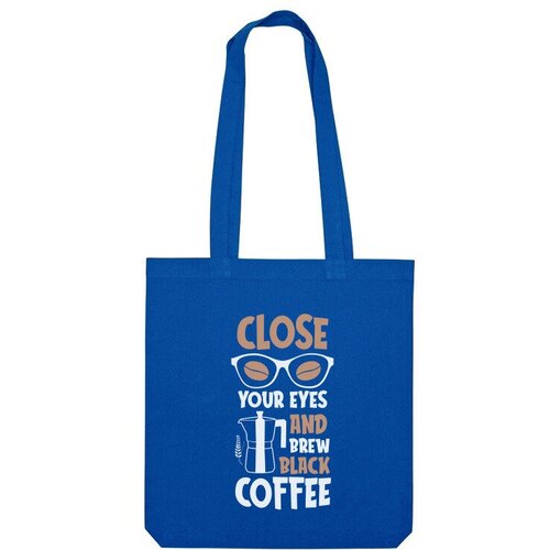 Сумка шоппер Us Basic, синий сумка закрой глаза и завари черный кофе ярко синий