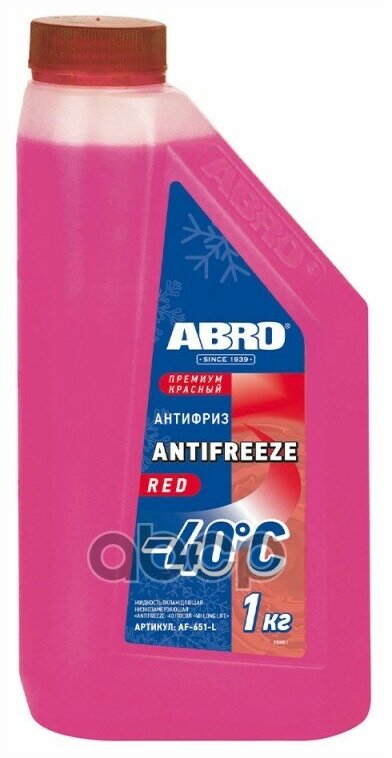 фото Антифриз Abro Красный 1Л Af-651-L ABRO арт. AF-651-L