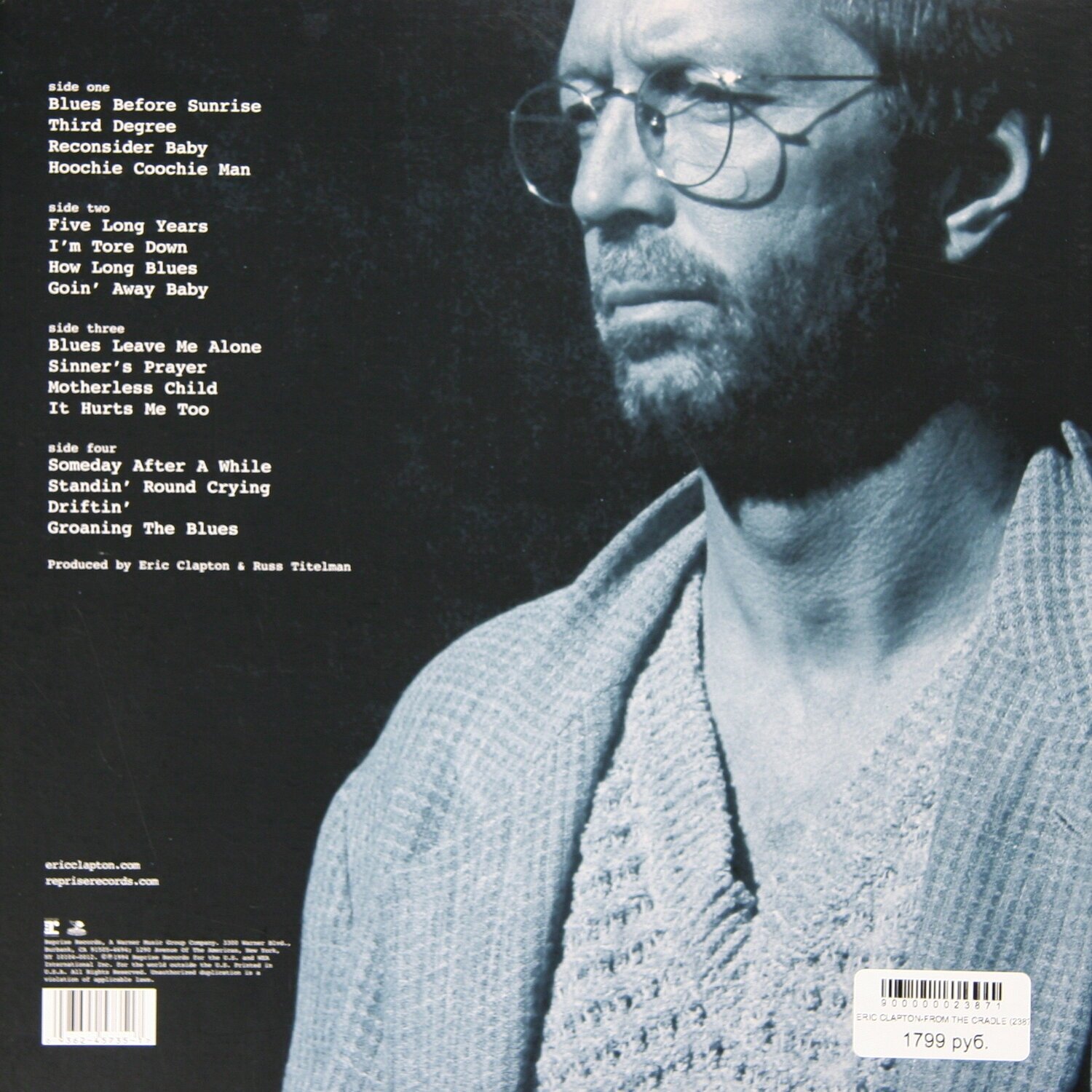 Eric Clapton From the Cradle Виниловая пластинка Duck Records - фото №6