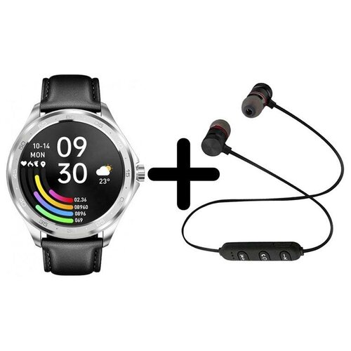 Умные часы BandRate Smart BRSF10SBLS-SET1 с беспроводными наушниками альтиметром мониторингом кислорода в крови 927000₽