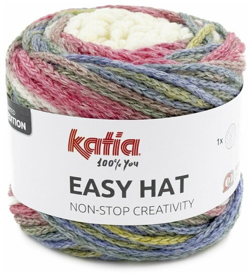 Пряжа Katia Easy Hat 40% шерсть 40% акрил 20% полиамид